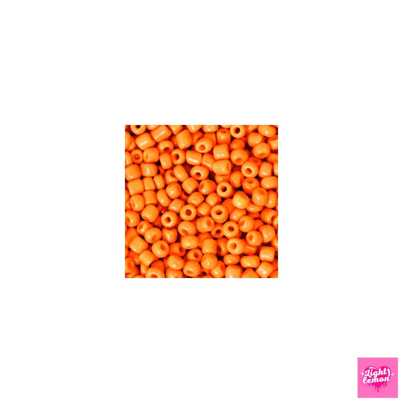 Rocailles perler. Festive orange. 3mm