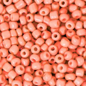 Rocailles perler. Warm apricot orange. 3mm