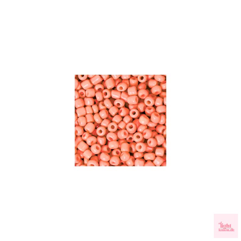 Rocailles perler. Warm apricot orange. 3mm