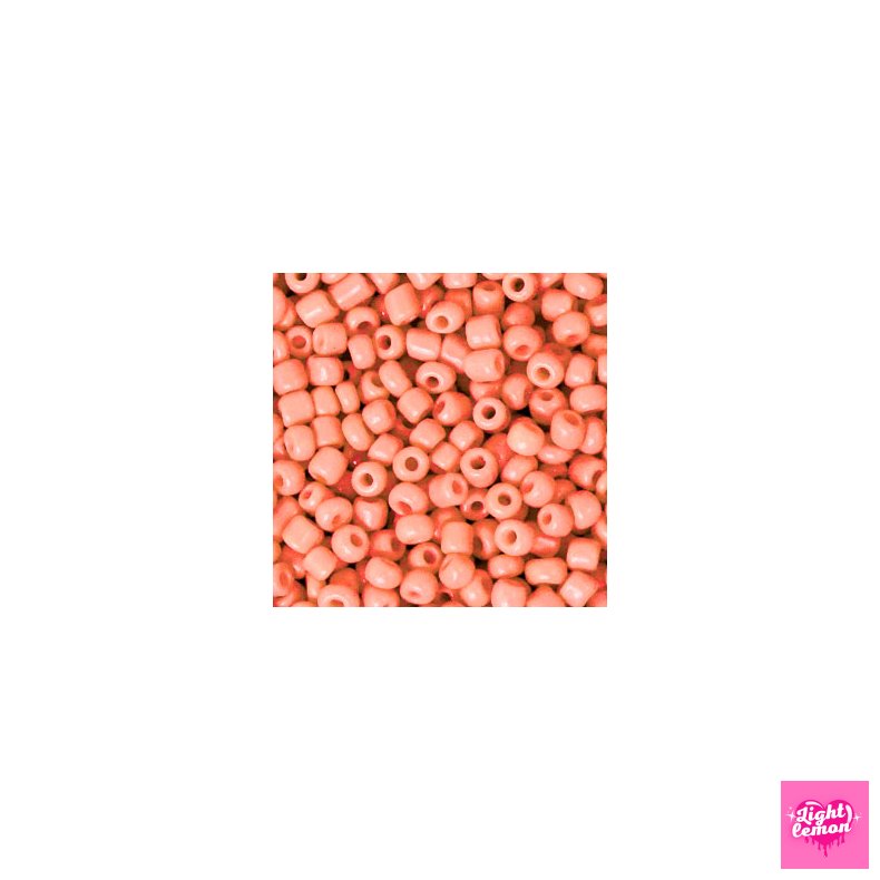 Rocailles perler. Warm apricot orange. 3mm