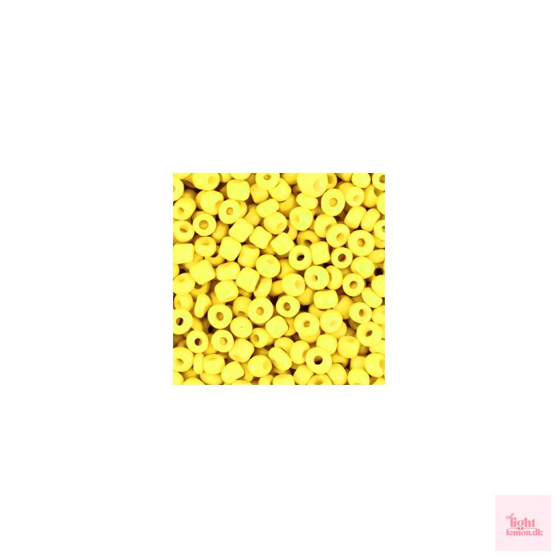 Rocailles perler. Neon Yellow. 3mm