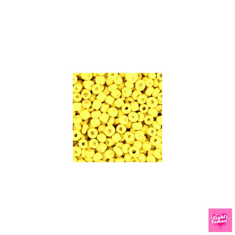 Rocailles perler. Neon Yellow. 3mm