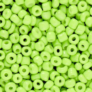 Rocailles perler. Apple Green. 3mm