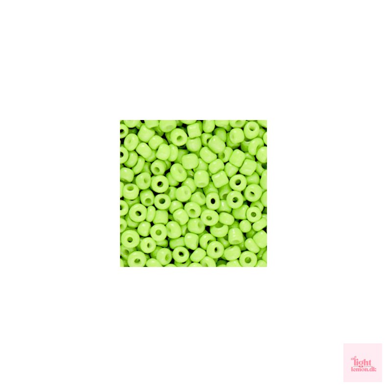 Rocailles perler. Apple Green. 3mm