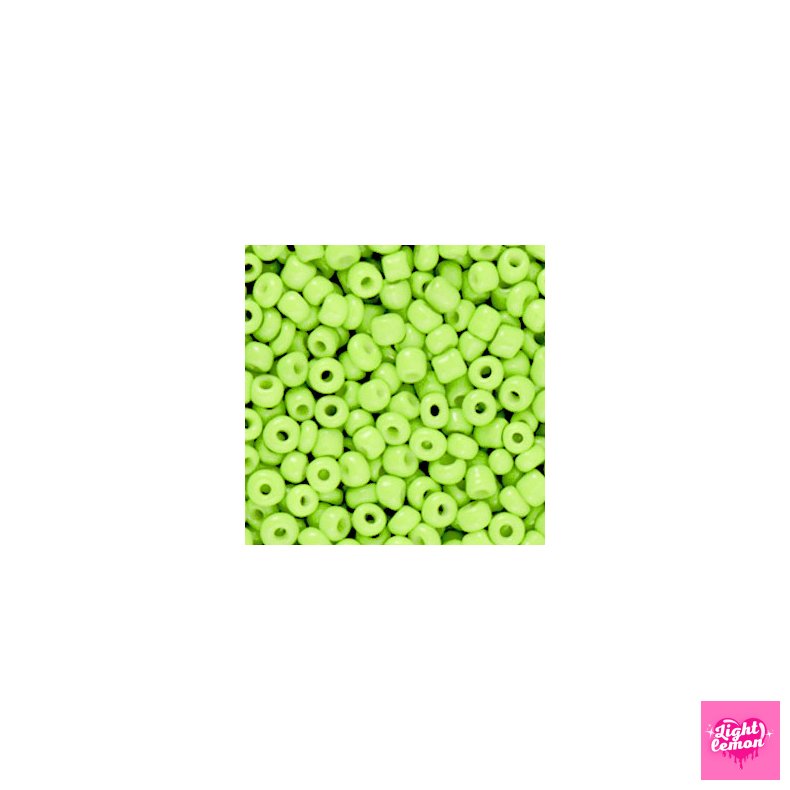 Rocailles perler. Apple Green. 3mm