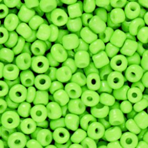 Rocailles perler. Neon Lime Green. 3mm