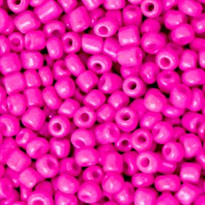 Rocailles perler. Neon Hot Pink. 3mm