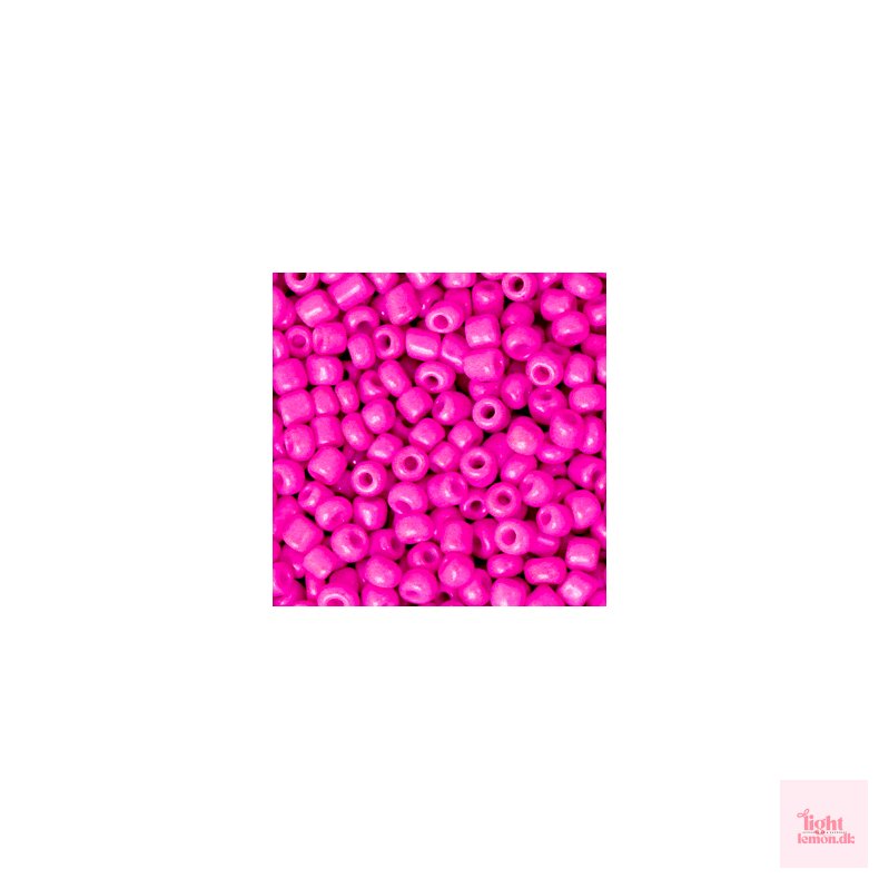 Rocailles perler. Neon Hot Pink. 3mm