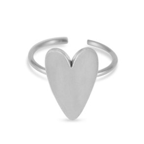 Hjerte Rustfrit st�l ring. 