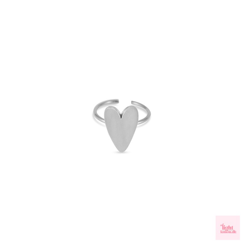 Hjerte Rustfrit st�l ring. 