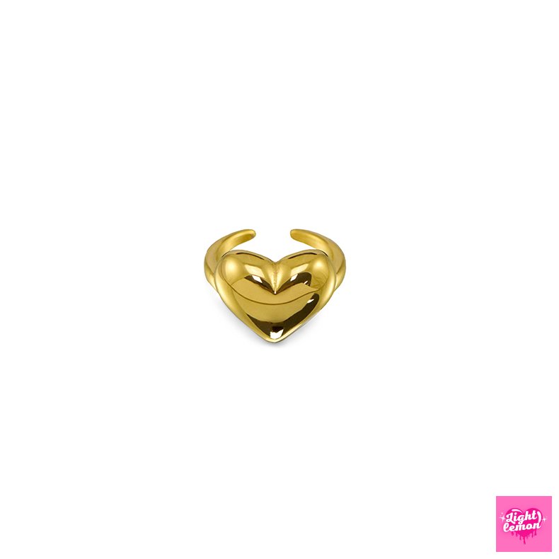 Hjerte Rustfrit stl ring. 