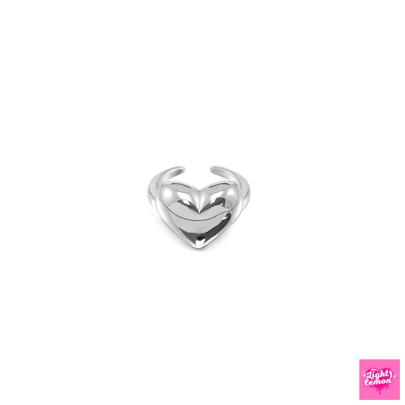 Hjerte Rustfrit stl ring. 