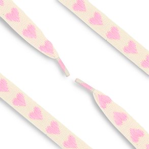 Trendy sn�reb�nd med hjerter. Sand/pink