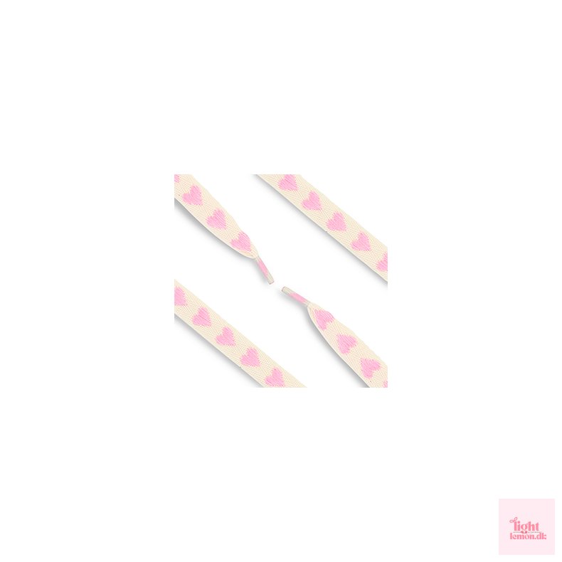 Trendy sn�reb�nd med hjerter. Sand/pink