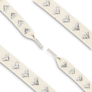 Trendy sn�reb�nd med hjerter. Sand/s�lv