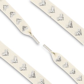 Trendy sn�reb�nd med hjerter. Sand/s�lv
