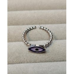 Evil eye  Rustfrit stl ring. 