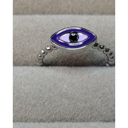 Evil eye  Rustfrit stl ring. 