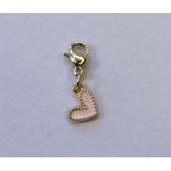 Charm pink hjerte