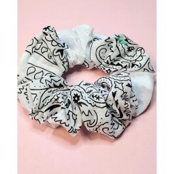 Bandana scrunchie. Hvid