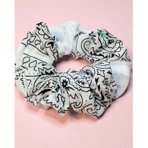 Bandana scrunchie. Hvid