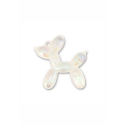 Charm ballon hund. Hvid