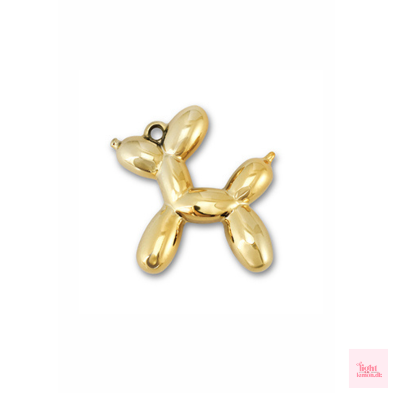 Charm ballon hund. Guld