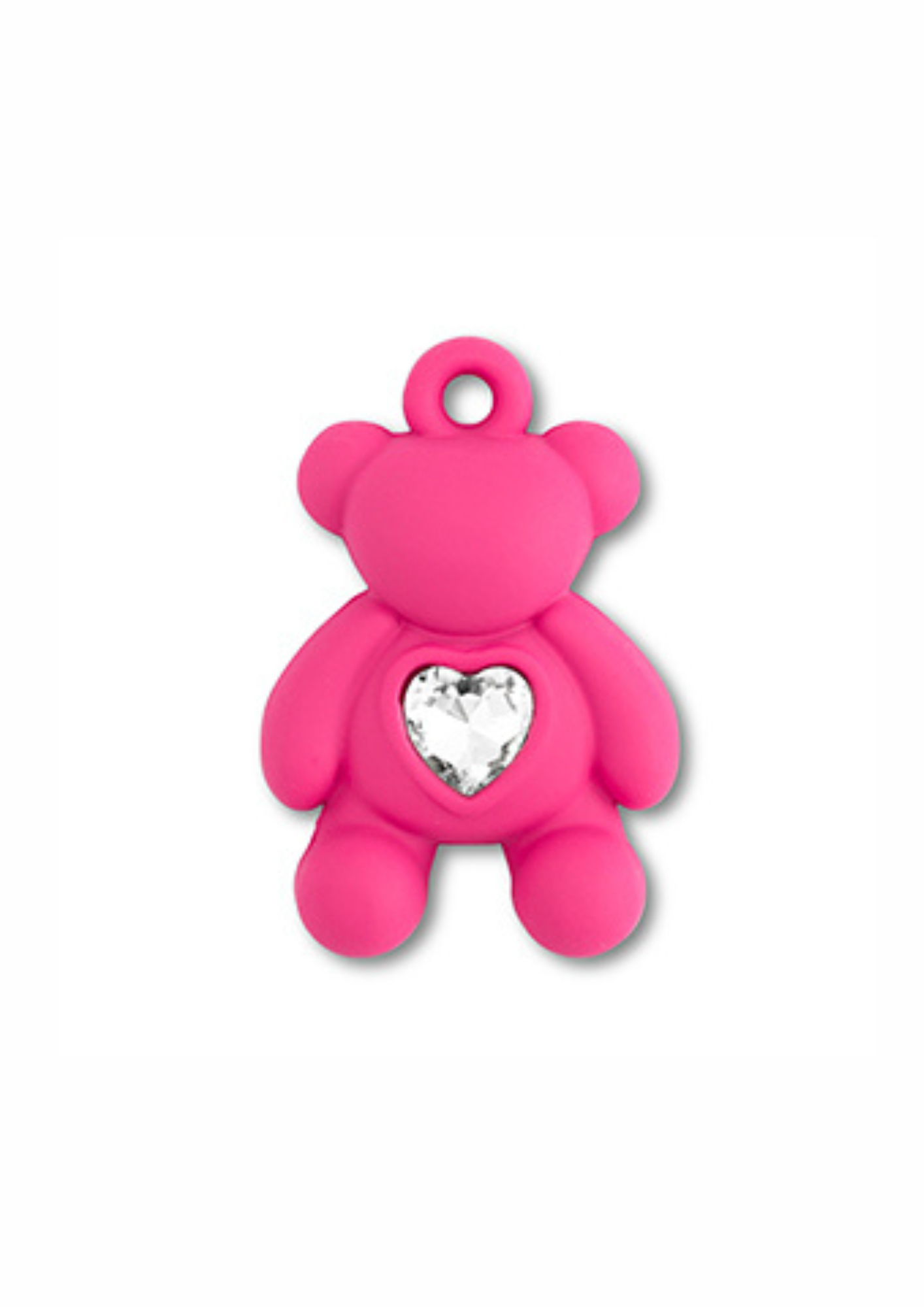 Charm bamse. Pink