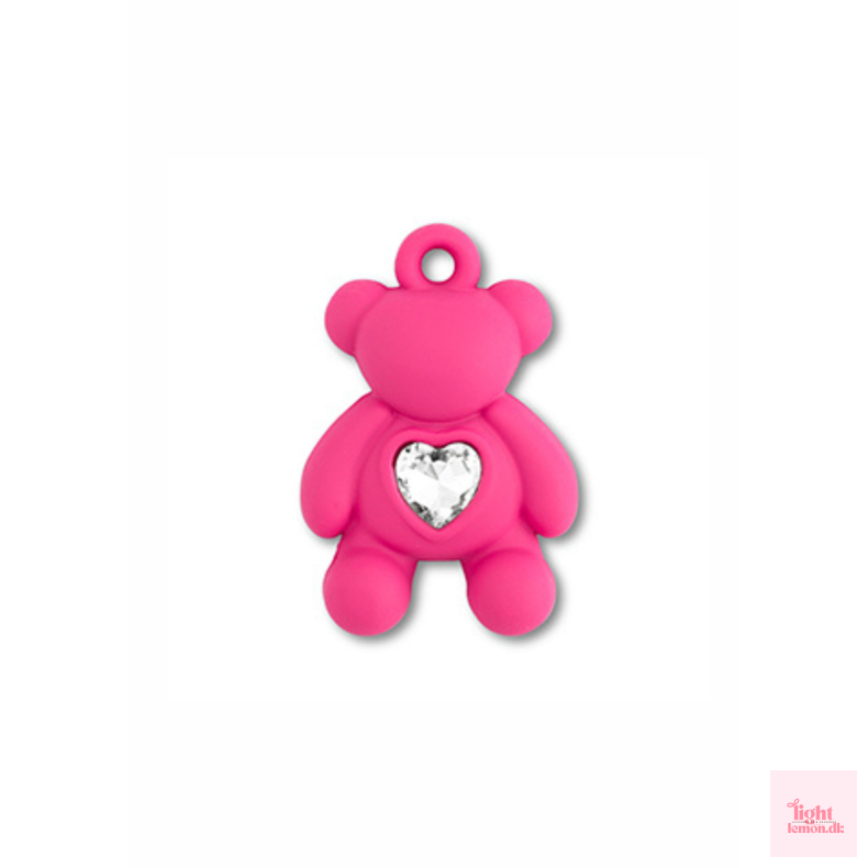 Charm bamse. Pink