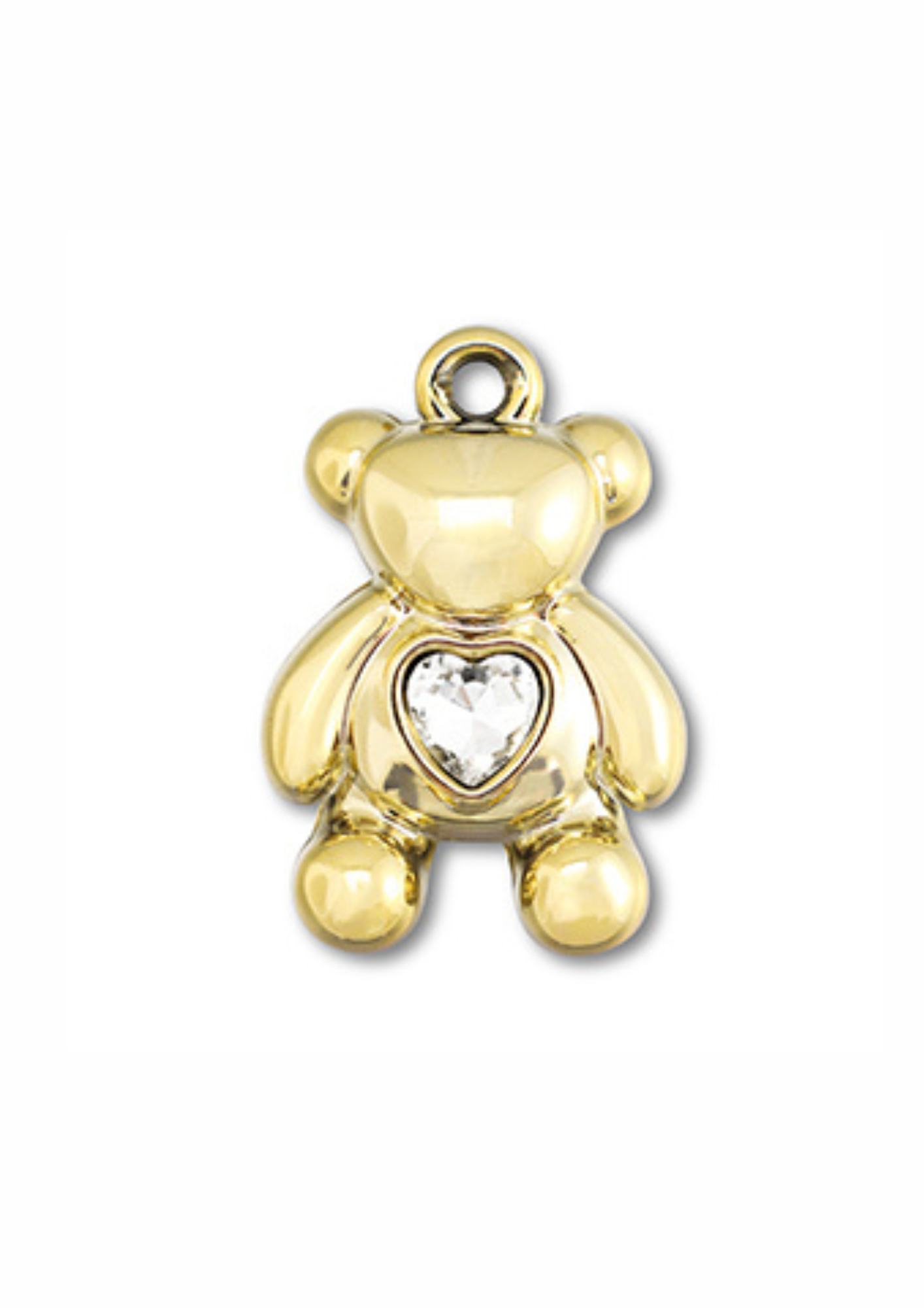Charm bamse. Guld