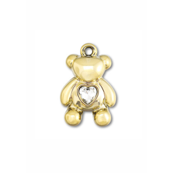 Charm bamse. Guld