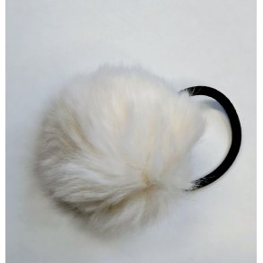 H�relastik med pom pom. Sand