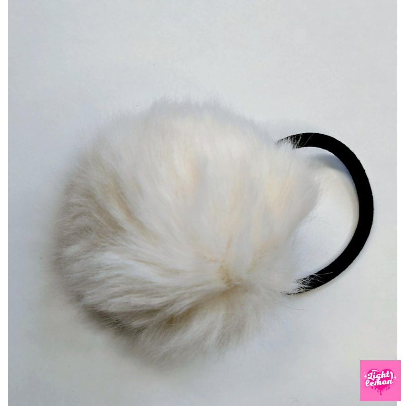 Hrelastik med pom pom. Sand