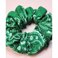 Bandana scrunchie. M�rkegr�n