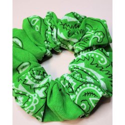 Bandana scrunchie. Gr�n
