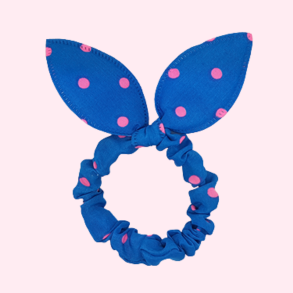 Mini bunny Scrunchie. Bl�/pink